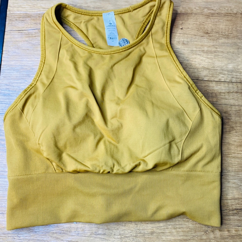 Lululemon Athletica Mustard Crop Top